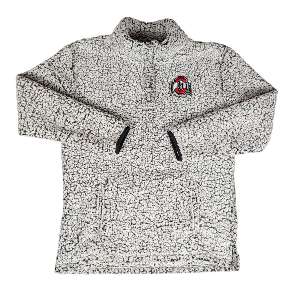 Ohio State Buckeyes Mens‎ Sherpa Fleece Quarter Zip Pullover Warm Comfy Size M